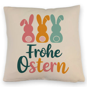 Frohe Ostern Hasen Kissen für Osterdeko