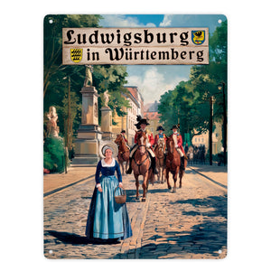 Ludwigsburg Metallschild in 15x20 cm nostalgisch
