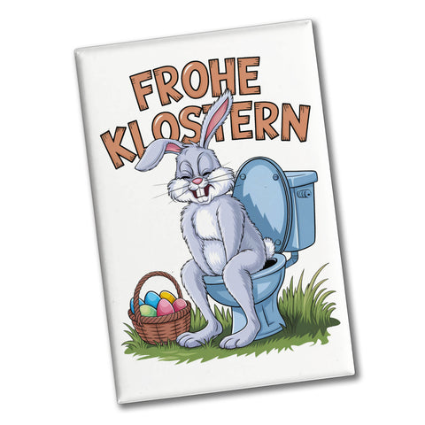 Frohe KLOstern Osterhase Souvenir Magnet für Humorliebhaber