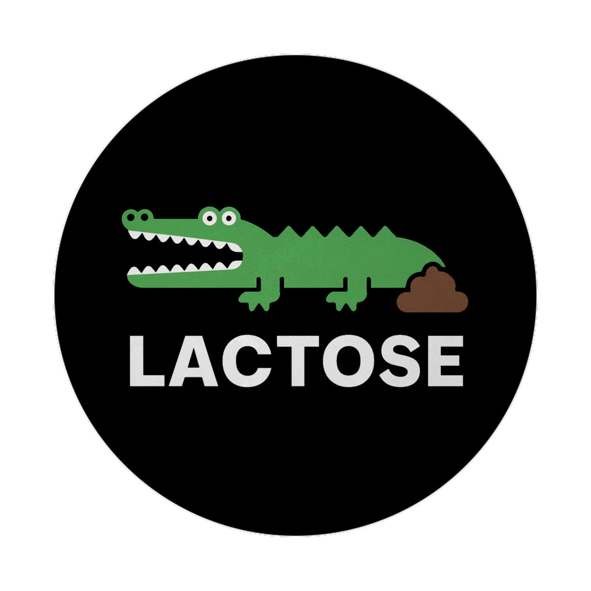 Lactose Alligator Magnet mit Witz