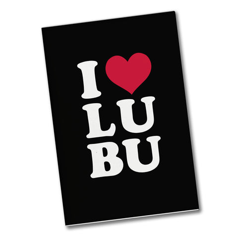 Ludwigsburg Souvenir Magnet in schwarz mit Text I love LUBU