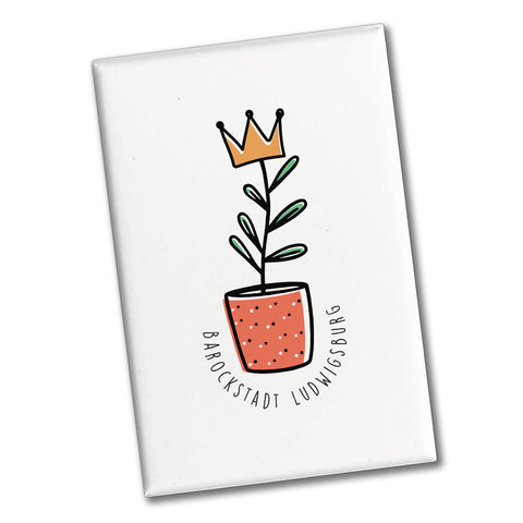 Barockstadt Ludwigsburg Souvenir Magnet mit Krone
