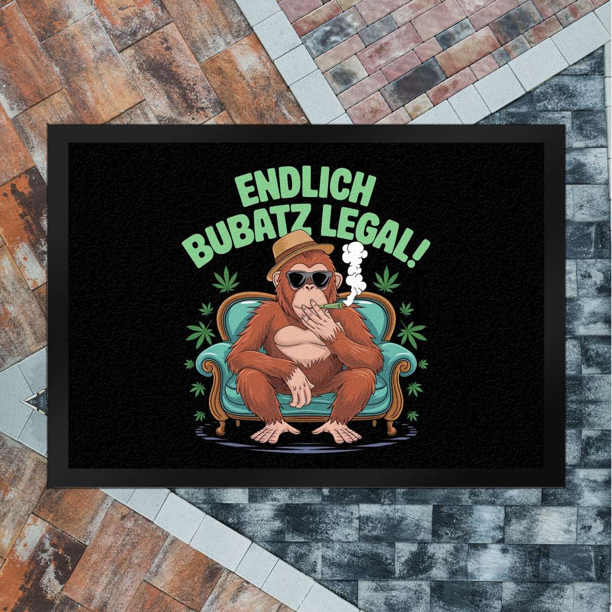 Orang-Utan - Endlich Bubatz Legal! Fußmatte in 35x50 cm