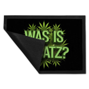 Was is Bubatz? Fußmatte in 35x50 cm mit Cannabisblatt