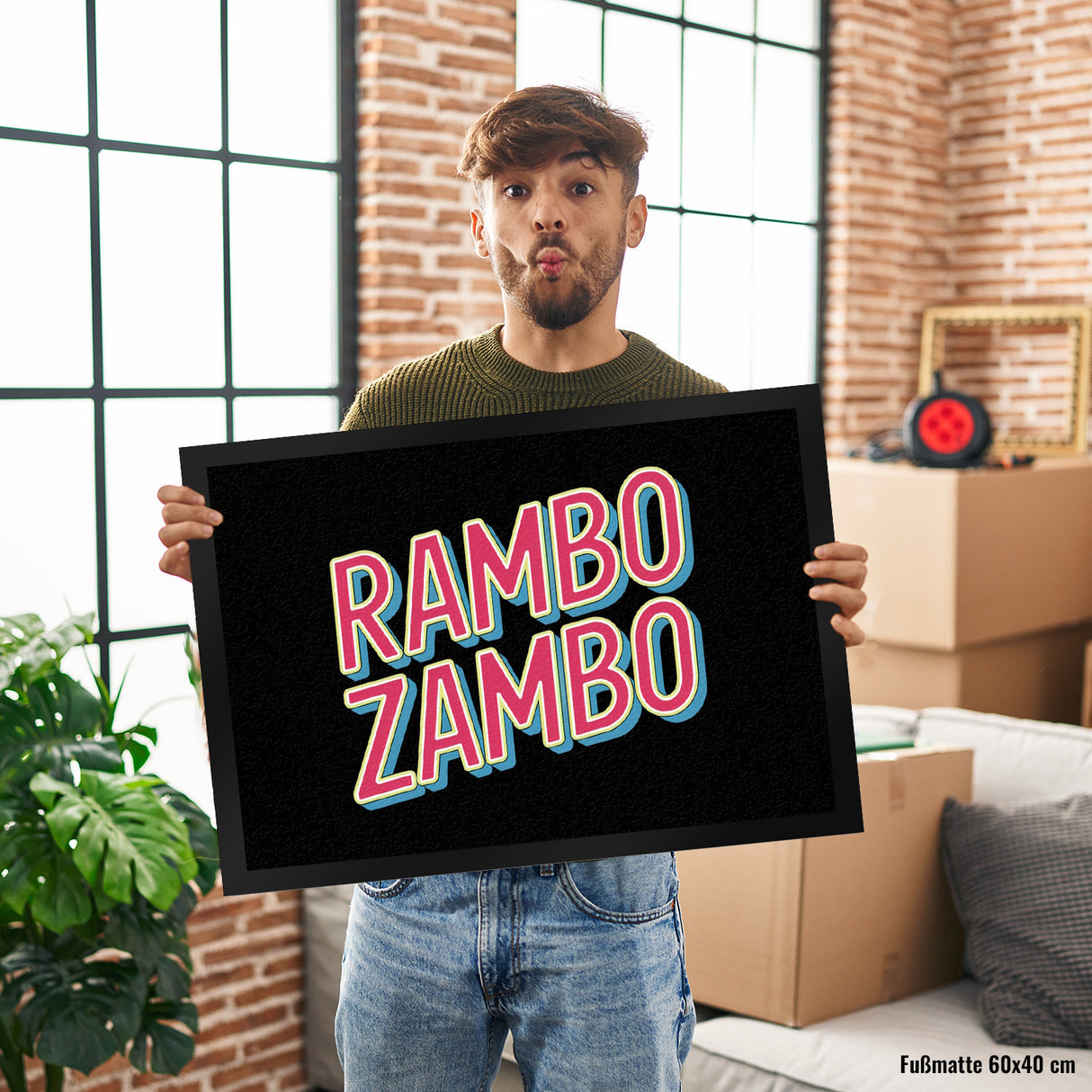 Rambo Zambo Fußmatte in 35x50 cm - Politikerwitz