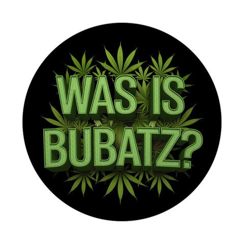 Was is Bubatz? Magnet mit Cannabisblatt