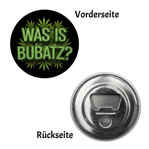 Was is Bubatz? Magnet mit Cannabisblatt