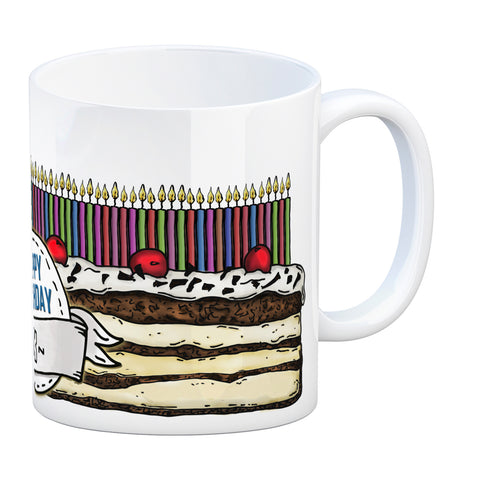 Geburtstagstorte Kaffeebecher zum 73. Geburtstag mit 73 Kerzen