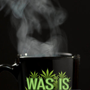 Was is Bubatz? Tasse mit Cannabisblatt