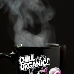 Chill, it's organic! Tasse mit bekifftem Eichhörnchen