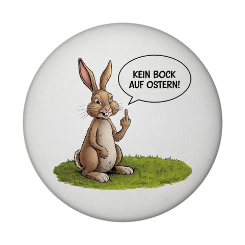 Kein Bock auf Ostern Magnet mit Mittelfinger-Hase