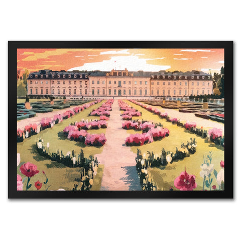 Schloss Ludwigsburg Fussmatte mit Sonnenuntergang