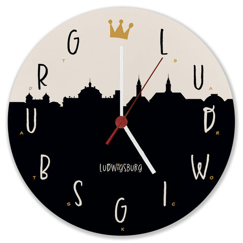 Ludwigsburg Skyline Wanduhr - Ludwigsburg