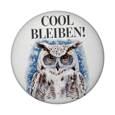 Schneeeule mit Sonnenbrille Cool bleiben Magnet