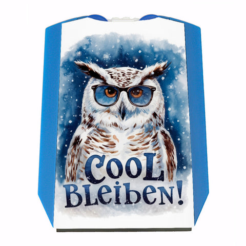 Cool bleiben Parkscheibe Schneeeule mit Sonnenbrille