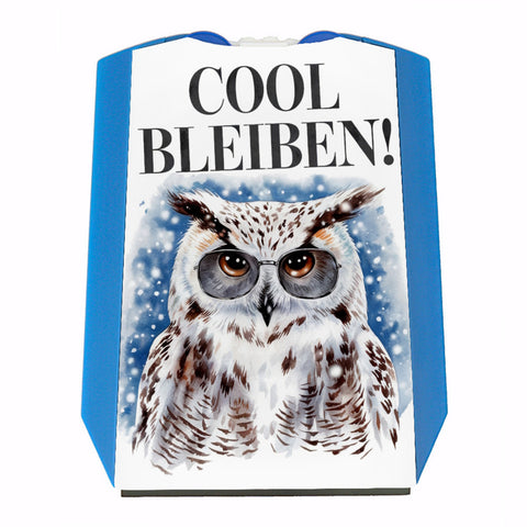 Schneeeule mit Sonnenbrille Cool bleiben Parkscheibe