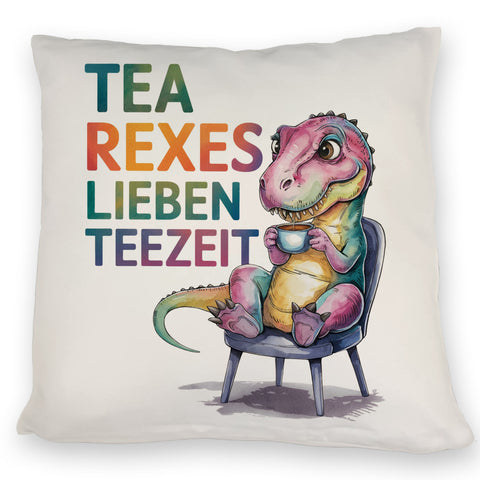 Tea rexes lieben Teezeit Kissen