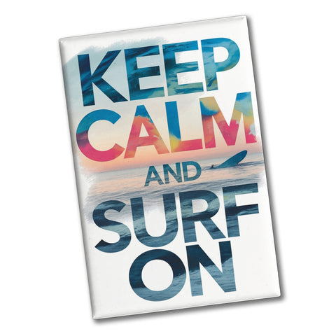 Surfer auf Welle Keep Calm and surf on Souvenir Souvenir Magnet