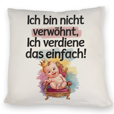 Baby auf Thron - Ich verdiene das Kissen