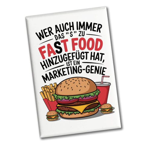 Fast Food - FAT FOOD Souvenir Souvenir Magnet für Burger Fans