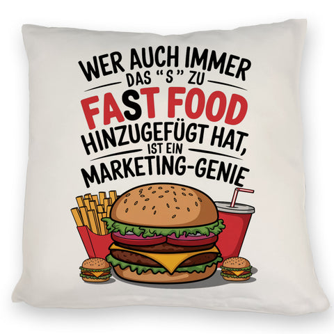 Fast Food - FAT FOOD Kissen für Burger Fans