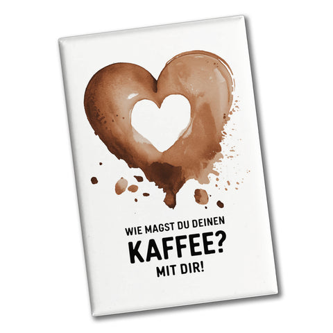 Herzförmiger Kaffeefleck Souvenir Souvenir Magnet - Kaffee mit dir