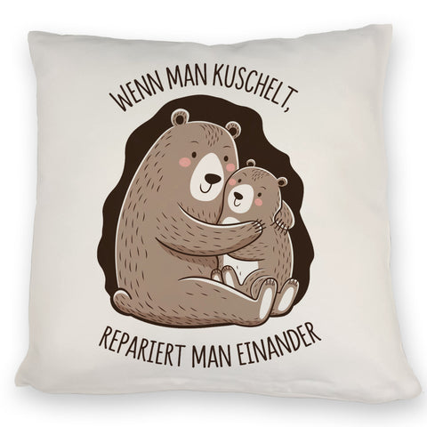 Kuscheln repariert Kissen mit niedlichen Bären