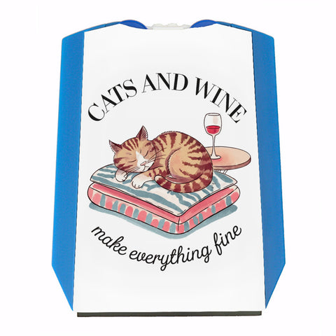 Katzen & Wein Parkscheibe für Katzen- und Weinliebhaber