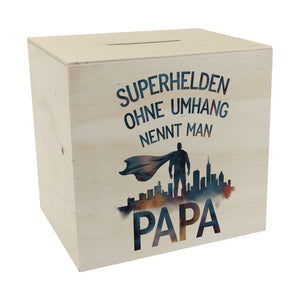 Superhelden Papa Umhang Spardose