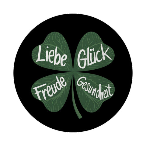 Kleeblatt Magnet mit guten Wünschen