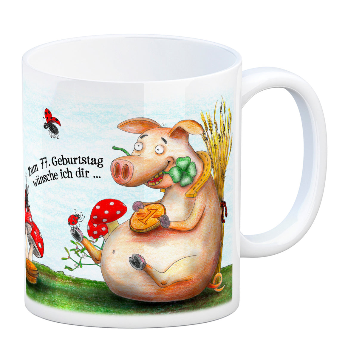 Viel Glück zum 77. Geburtstag Kaffeebecher