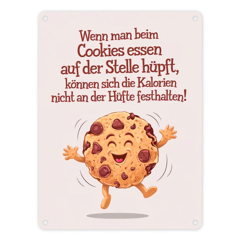 Cookie mit Spruch Metallschild in 15x20 cm für Keks-Liebhaber