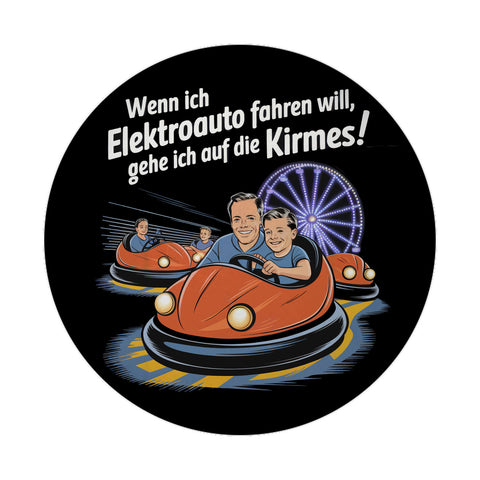 Elektroauto auf Kirmes Magnet KFZ-Humor