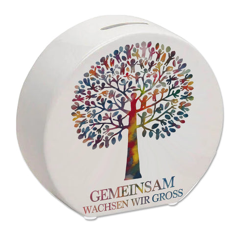 Gemeinsam wachsen, Baum aus Kindern Spardose