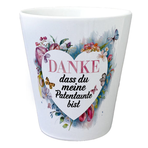 Danke Patentante Blumentopf Herz Danksagung