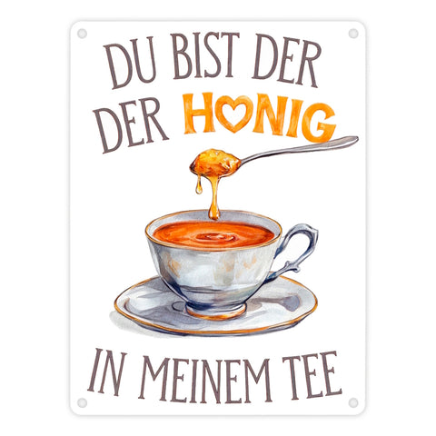 Du bist mein Honig Metallschild in 15x20 cm