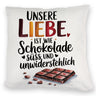 Liebe ist wie Schokolade Kissen Schokoladentafel