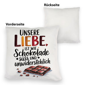 Liebe ist wie Schokolade Kissen Schokoladentafel