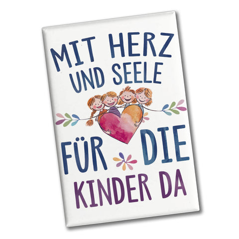 Mit Herz für Kinder da Souvenir Souvenir Magnet Herz Umarmt Kinder