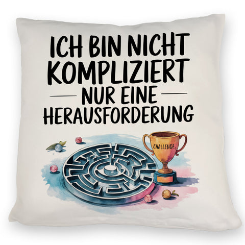 Herausforderung, nicht kompliziert Kissen Pokal
