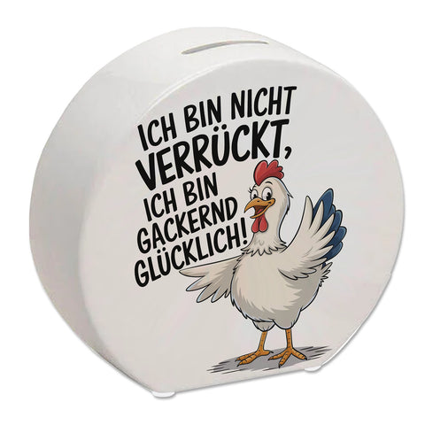 Fröhliches Huhn Gackernd Glücklich Spardose