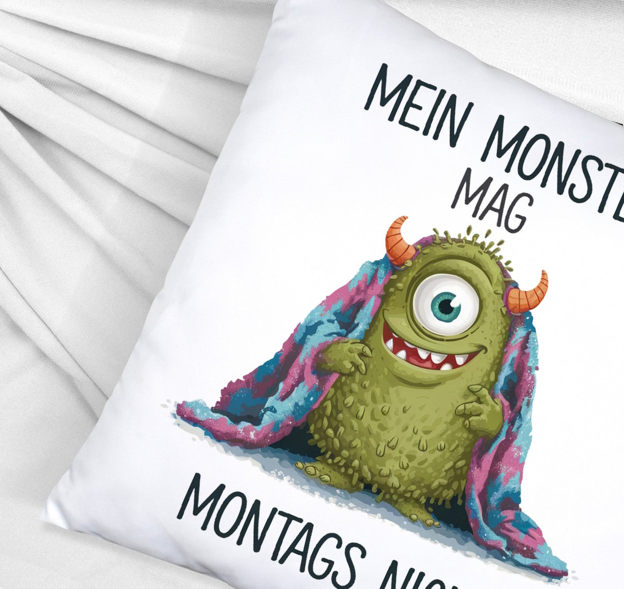 Grünes Monster mit Decke Montagsmuffel Kissen