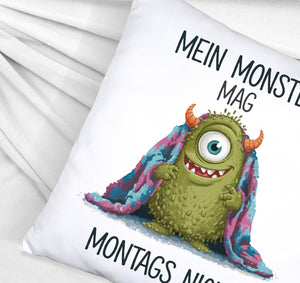 Grünes Monster mit Decke Montagsmuffel Kissen