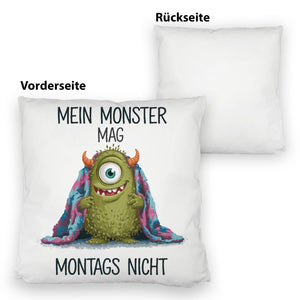 Grünes Monster mit Decke Montagsmuffel Kissen