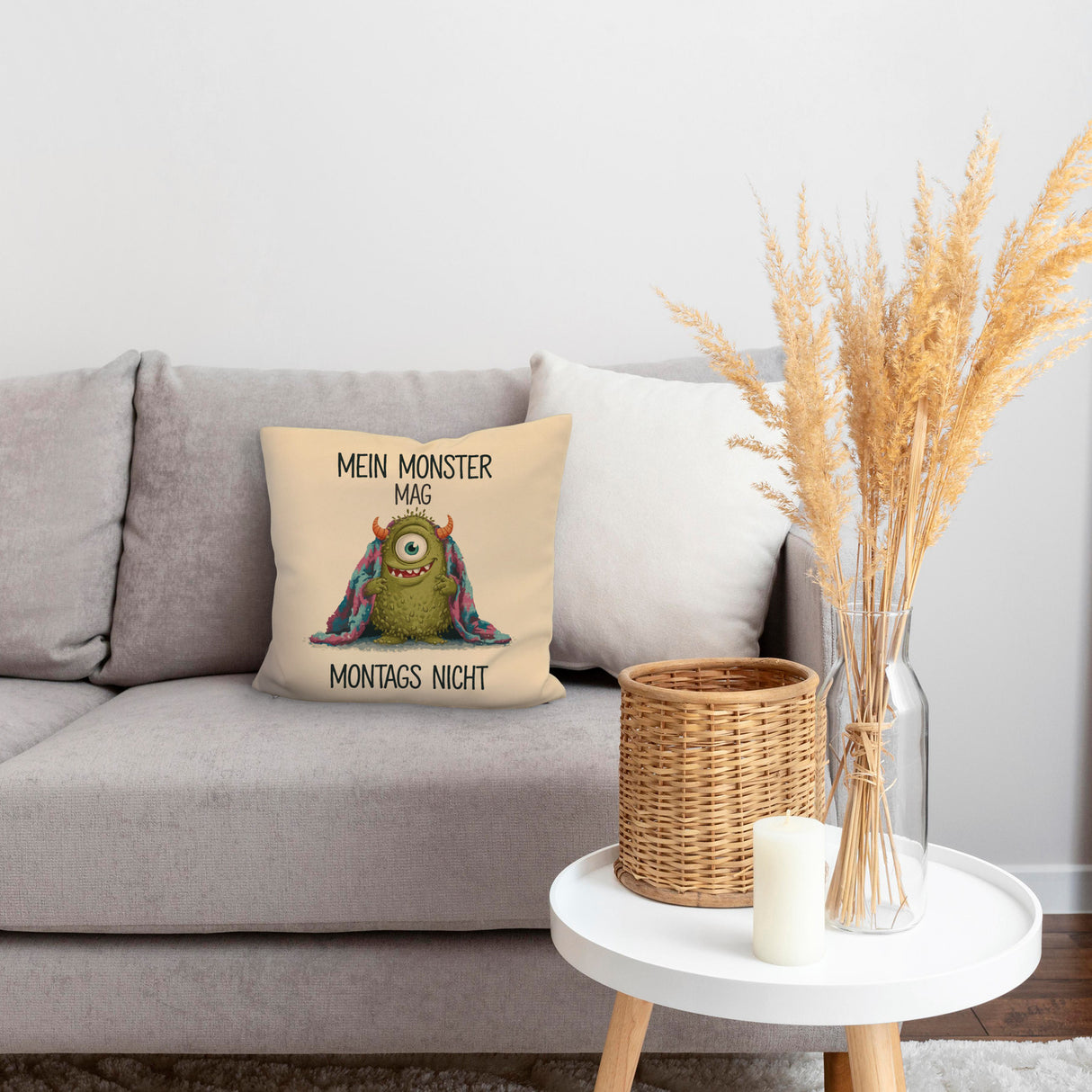 Grünes Monster mit Decke Montagsmuffel Kissen