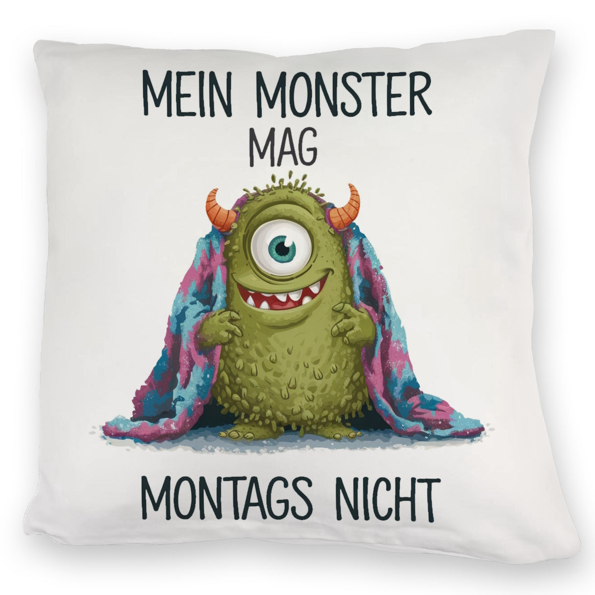 Grünes Monster mit Decke Montagsmuffel Kissen