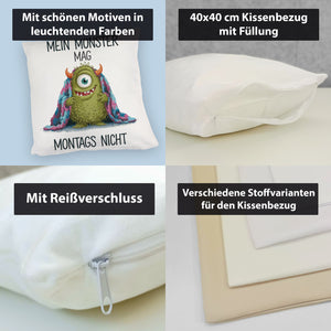 Grünes Monster mit Decke Montagsmuffel Kissen