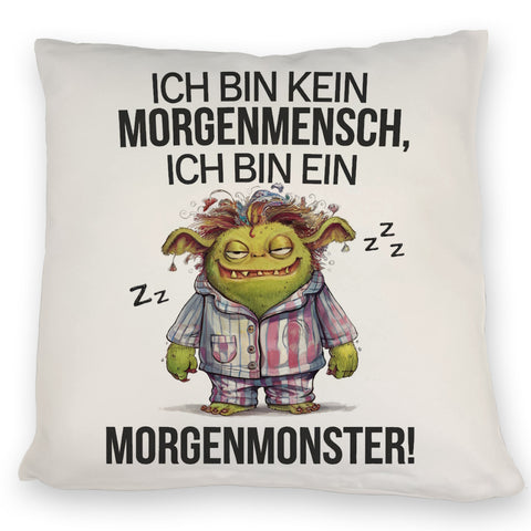 Verschlafenes Morgenmonster Kissen Monster