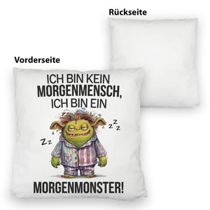 Verschlafenes Morgenmonster Kissen Monster