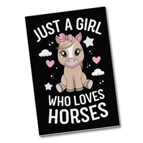 Just a girl love horses Souvenir Magnet Pferd Sterne Herzen